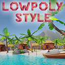 Lowpoly Style Tropical Island Environment