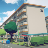 Low Poly Japanese Housing Complex