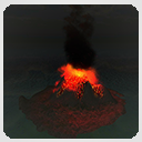 Animated Active Volcano