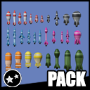 Rockets, Missiles & Bombs - Cartoon Low Poly Pack