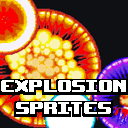 2d retro explosion sprites