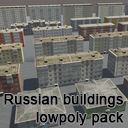 Russian buildings lowpoly pack