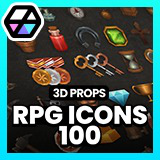 3D Models Prop RPG 100 Set Pack