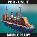 Stylized Ship Unlit and PBR